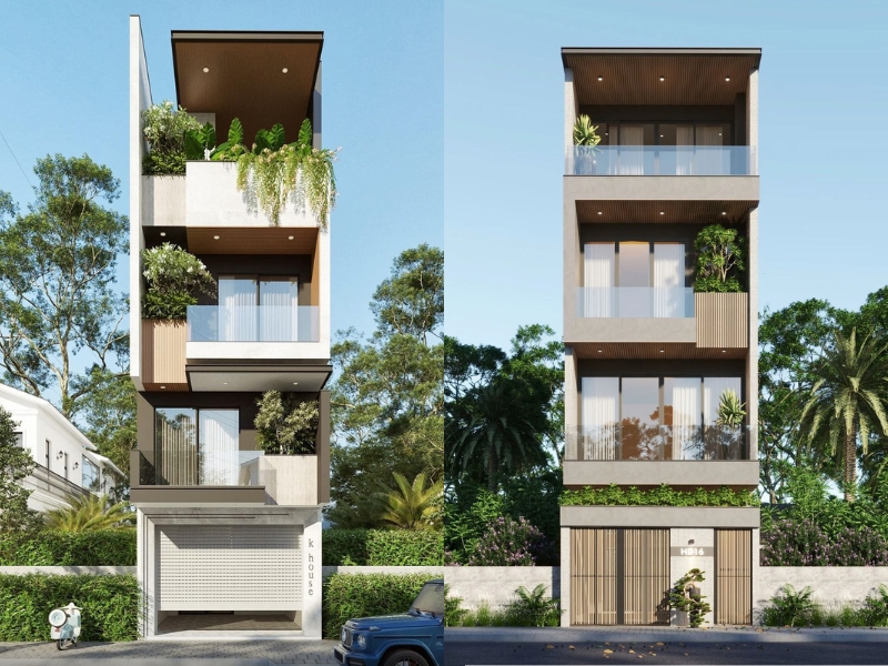 Thiết kế nhà ống 4 tầng tại Hưng Yên