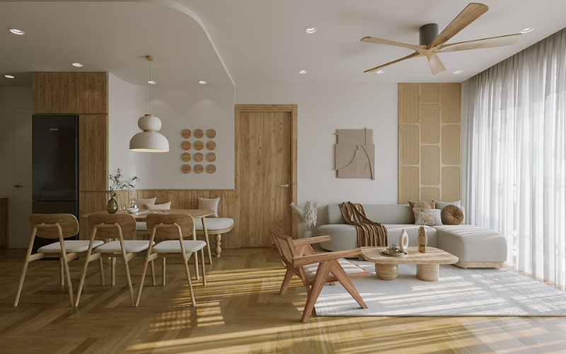 Thiết kế nhà phố phong cách Japandi tại Hà Nội