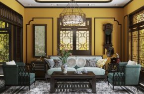 Thiết kế nội thất biệt thự Indochine