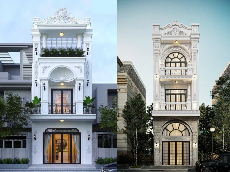 Nhà phố 3 tầng tân cổ điển đẹp