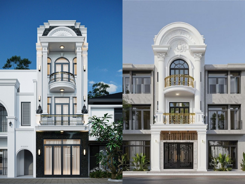 Nhà phố 3 tầng tân cổ điển đẹp