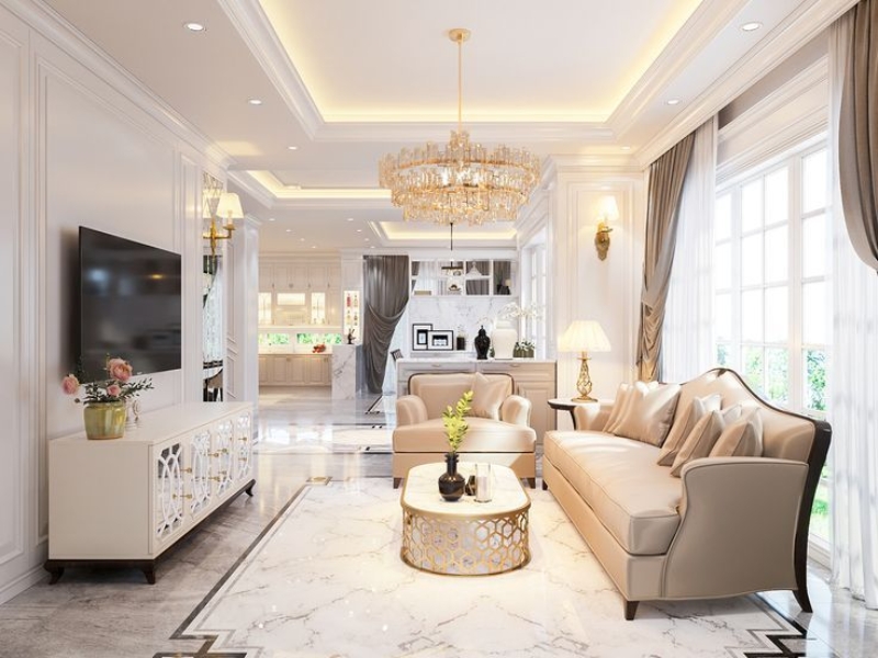 Nhà phố 3 tầng tân cổ điển đẹp