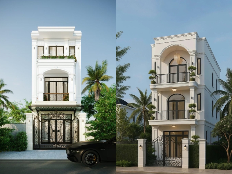 Nhà phố 3 tầng tân cổ điển đẹp