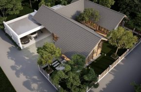 Biệt thự 1 tầng mái nhật
