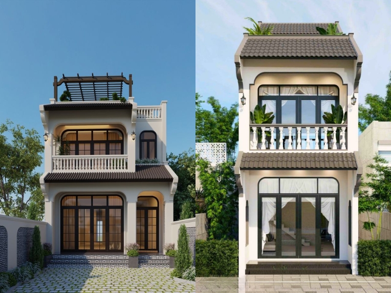 Thiết kế nhà phố 2 tầng tại Quảng Ninh