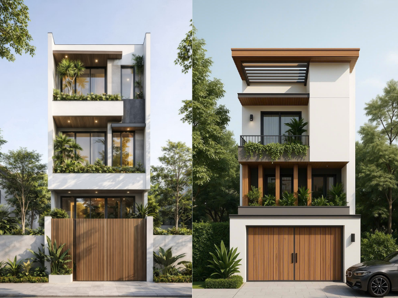 Nhà phố mặt tiền hẹp