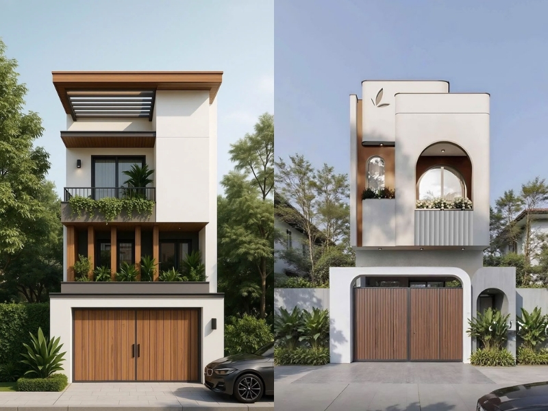 Thiết kế nhà phố 2 tầng hiện đại