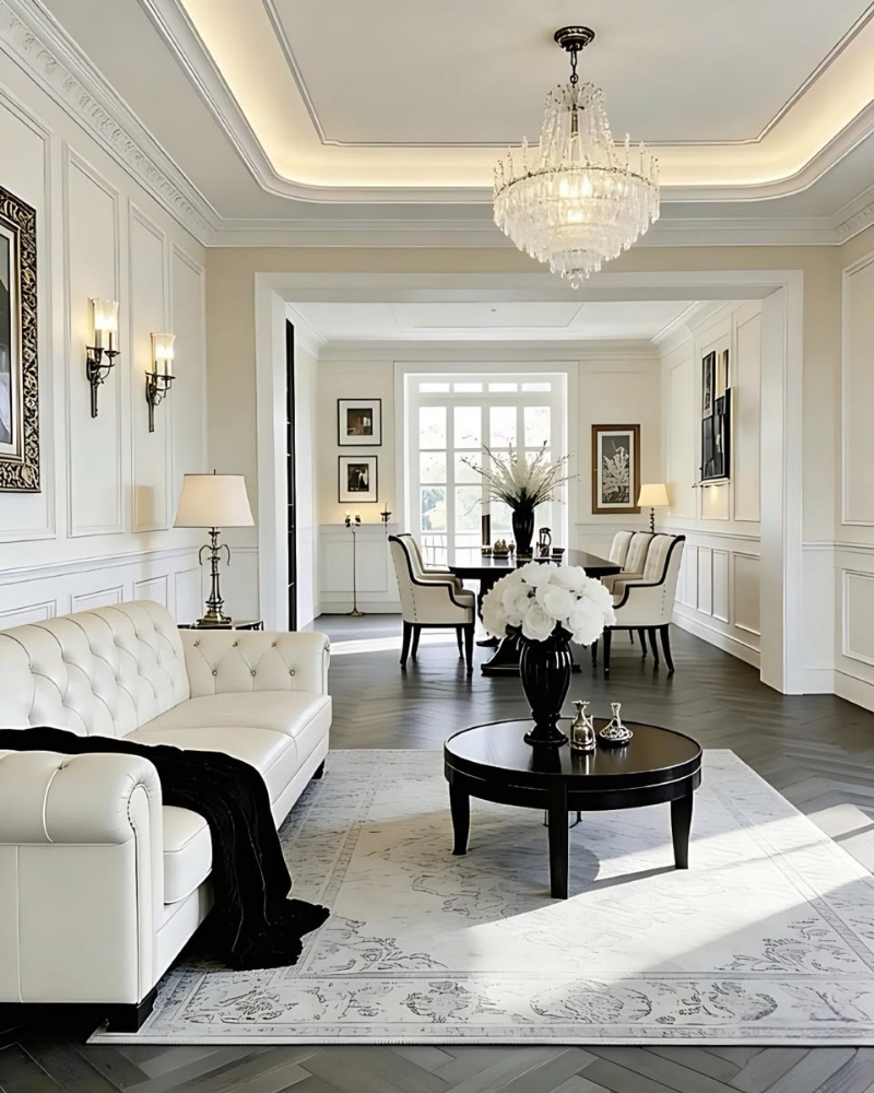 Thiết kế nội thất nhà phố tân cổ điển
