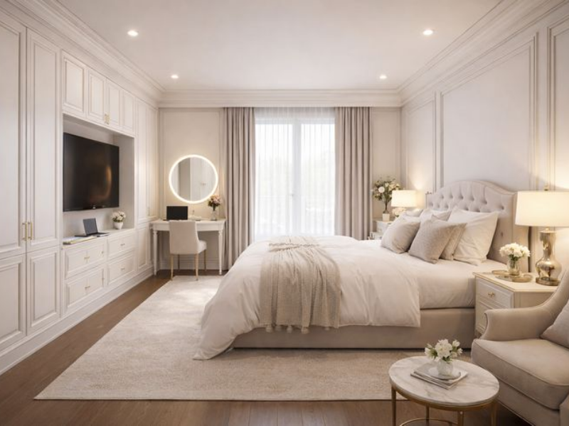 Thiết kế nội thất nhà phố tân cổ điển